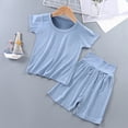 thumbnail image 2 of Kaprioy Girls Summer Clothes Pajamas Pure Cotton Skin Friendly Girl's Top Baby Clothing Set, 2 of 5