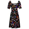 thumbnail image 4 of Vestido de manga corta con corazs y banderas de Eurovisión vestidos de verano para mujer vestidos elegantes de Corea para mujer, 4 of 6