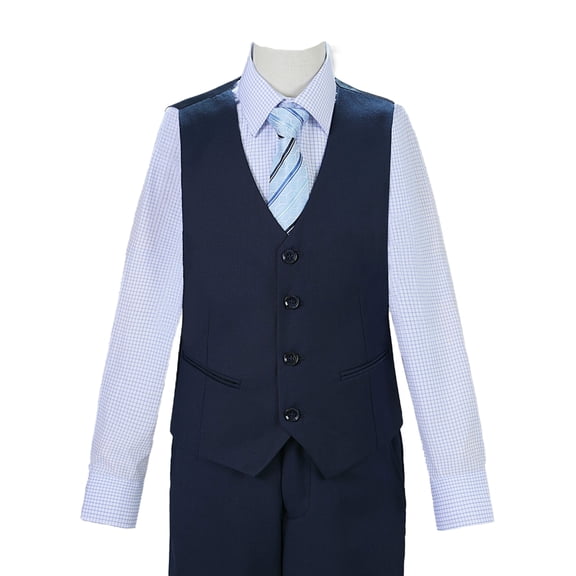 Kids World Boys' 4-Piece Vest Set - navy, 3t (Toddler)