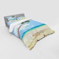 thumbnail image 3 of Ambesonne Tropical Bedding Set 3 Pcs, Coconut Palms Island, Twin, Cream Blue Green, 3 of 3