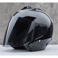 thumbnail image 2 of 2024 SZ-Ram4 Medio casco para mujer y hombre, casco de motocicleta para montaña, carretera, temporada de verano, medio casco, casco negro brillante, 2 of 5