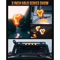 NOVSIGHT Halo Series 3 MMF7 Inch LED Pod Lights, Amber/White DRL 96W