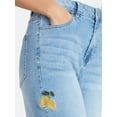 thumbnail image 3 of Madden NYC Women's Lemon Embroidery Ultra 90s Jeans, 32" Inseam, Sizes 00-18, 3 of 5