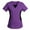 1-Purple, variant on 2025 Scrubs Top for Women Short Sleeve Color Block V Neck Shirt Nursing Working Uniform T-Shirts Scrub Tunic Blouse