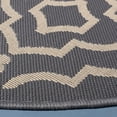 thumbnail image 3 of Safavieh Courtyard Lavern Geometric Indoor/Outdoor Area Rug, Anthracite/Beige, 5'3" x 5'3" Round, 3 of 7