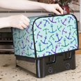 thumbnail image 2 of Toaster Covers 2 Slice, purple blue anchor green Waterproof Bread Machine Cover Fits for Standard 2 Slice Toasters, Home Decor Toaster Protection with Hanging Rope, 2 of 7