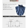 thumbnail image 3 of CAILDANL Denim Detachable Collar Shirt,Half Blouse False Collar for Lady Girls, 3 of 7