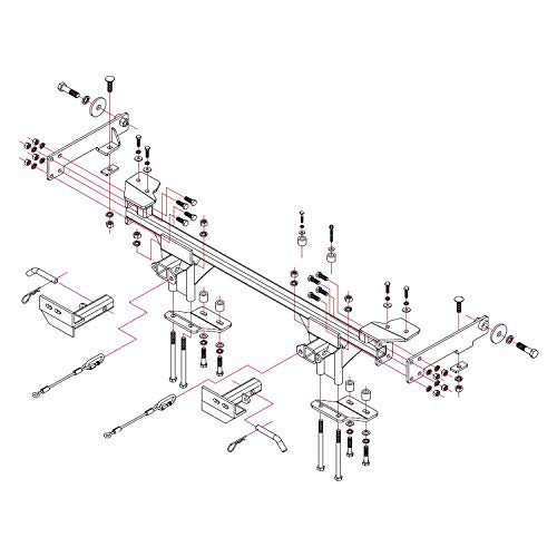 0510 HONDA ODYSSEY TOW BAR MNTG BRKT KIT