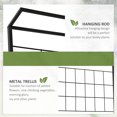 thumbnail image 4 of Outsunny 3-Tier Hanging Plant Stand with Grid Panel, Planter Shelves Flower Pot Organizer Rack, Multiple Flower Pot Display Holder Shelf, 4 of 10