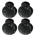 thumbnail image 2 of Zoyueyie 4pcs Aluminum Alloy Door Knobs Shining Rhinestone Mushroom Design Pull Handle Creative Drawer Knobs Cabinet Door Handle Furniture Knob for Home (Black), 2 of 6