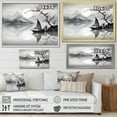 thumbnail image 4 of Designart "Sailboat Sumi Asian Painting IV" Asian Art Floater Framed Wall Decor, 4 of 7