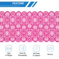 thumbnail image 4 of Unique Bargains Lace Ribbon 5 Yards 7 Inch Lace Flower Trim for Craft Headbands Wedding Rose Red, 4 of 5