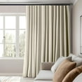 thumbnail image 5 of Room Divider Curtains - Total Blackout Privacy Panel - Thermal Insulated Noise Reduction - Bedroom/Window/Living Room - Ceiling Track - W 12.5ft H 9ft - Beige, 5 of 13