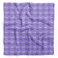 thumbnail image 1 of Bimba Purple Swan & Moroccan Damask Printed Pure Silk Scarf For Hair Neck Head Bandanas For Women 40 x 80 Inches, 1 of 6