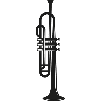 SP12970 Trumpet Jazz Silhouette Cardboard Cutout Standee Standup