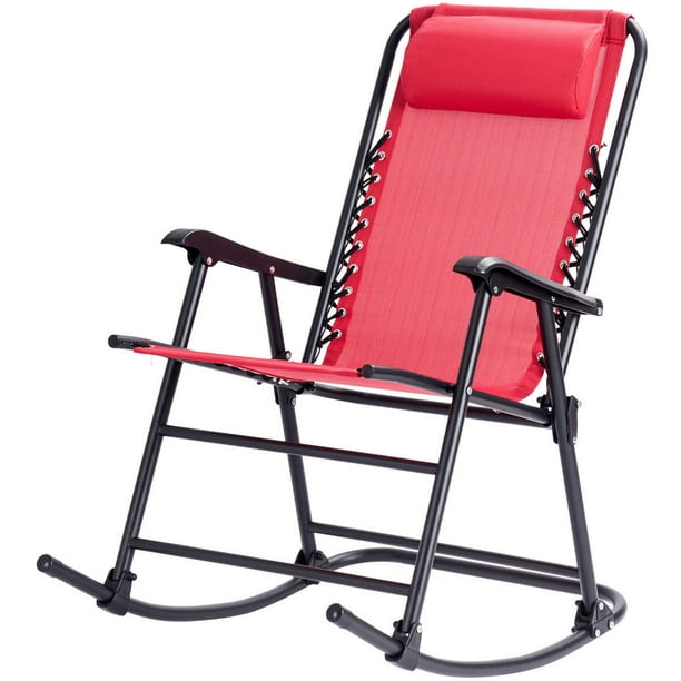 Costway Folding Zero Gravity Rocking, Outdoor Rocker Chair Folding