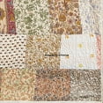 thumbnail image 7 of Vinsan Indian Handmade Silk Patchwork Kantha Quilts Boho Bed Cover Beige Color Queen Size 90 x 108 Inches, 7 of 7