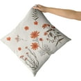 thumbnail image 6 of Brown Orange Floral Pillow Covers 16x16 Set of 2 Cute Botanical Print Vintage FlowerLeave Decorative Throw Pillows Fall Seasonal Pillowcase Cotton Square Cushion Cover Decor, 6 of 6