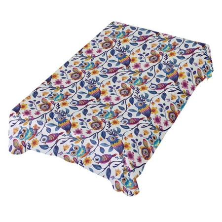 

JSTEL Rainbow Owl Cartoon Table Cloth Rectangle 60 x 120 Inch Tablecloth Anti Wrinkle Table Cover for Dining Kitchen Parties