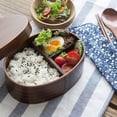 thumbnail image 3 of Wooden Bento Box Lunch Box Japanese Students Adults Japanese Tableware Sushi Rice Bowl Portable Picnic Food Container 1A, 3 of 6