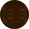 thumbnail image 1 of Ahgly Company Indoor Round Persian Yellow Traditional Area Rugs, 7' Round, 1 of 4