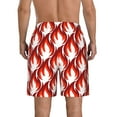 thumbnail image 3 of Bixox Men's Fire Symbols printing Casual Classic Fit Short Summer Beach Shorts, 3 of 6