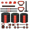 thumbnail image 2 of JoanKaren Octagonal Adjustable Dumbbell Set,44lbs 4-in-1 Free Weights Dumbbells Set Used as Barbell with Anti-Slip Handle,Black and Red, 2 of 8