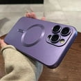 thumbnail image 4 of New Official For Magsafe Magnetic Case for iPhone 16 15 14 13 11 12 Pro Max Plus Soft Silicone Matte Antiskid Lens Protect Cover Silver For iphone11Pro, 4 of 6