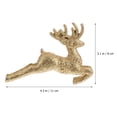 thumbnail image 2 of DiMaddie 12pcs Golden Christmas Tree Reindeer Topper Xmas Glitter Elk Figurine, 2 of 6