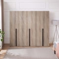 thumbnail image 2 of Lee 3-Piece Module Wardrobe Closet from Engineered Wood in Rustic Gray, 2 of 20