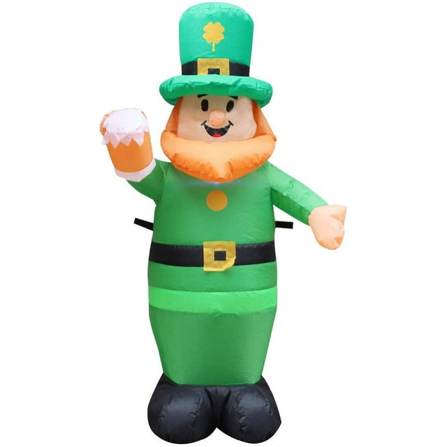 New Day Irish Inflatable Decoration Luminous St. Inflatable Holiday Patrick‘s LED Light White Christmas Lights Led for Tree (Multicolor One Size)