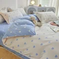 thumbnail image 1 of Ins Style Bedding Set Fashion Solid Color Washable Duvet Cover Without Comforter Pillowcases Sheet for Student Soft Home Textile, 1 of 6