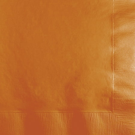 Pumpkin Beverage Napkins - Pumpkin Spice Orange Beverage Napkins, 50-Pack