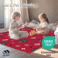 thumbnail image 4 of ODIKA 4'x6' Machine Washable Non-Slip Area Rug, Festive Evergreen Holiday Embellishment With Joyful High Traffic Rug, Red, 610317, 4 of 5