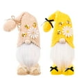 thumbnail image 2 of YOHAVEN 2PCS Bumble Bee Gnome Scandinavian Tomte Elf Figurines for Home Table Shelf Window Sill Decor, Spring Summer Festival Decoration Gift Idea for Friends Indoor Outdoor, 2 of 9