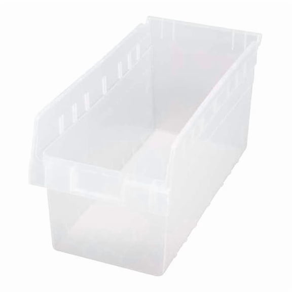Quantum Storage Systems Shelf Bin, Clear, 8"H x 17-7/8"L x 8-3/8"W, 1EA QSB808CL