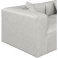 thumbnail image 6 of Meridian Furniture Cube Cream Vegan Leather 3-Pc. Modular Sofa, 6 of 9