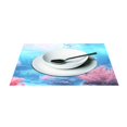 thumbnail image 3 of Ryvnso Placemats Set of 4 Whale Swims in The Sea Dining Mats Heat-Resistant Non-Slip Washable Table Mat, 3 of 8