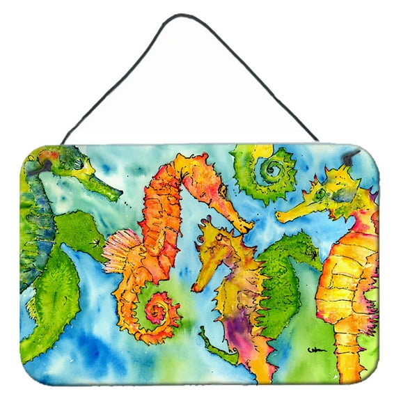 Carolines Treasures 8546DS812 Seahorse Wall or Door Hanging Prints 8HX12W multicolor