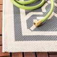 thumbnail image 3 of SAFAVIEH Courtyard Allison Geometric Bordered Indoor/Outdoor Runner Rug, 2'3" x 10', Anthracite/Beige, 3 of 8