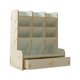 thumbnail image 2 of Organizador de bolígrafos de madera para oficina, organizador de escritorio multifuncional con múltiples rejillas. Blanco, 2 of 9