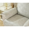 thumbnail image 5 of XUELC Non Slip Recliner Chair Cover- Waterproof Faux Suede Recliner Cover  Recliner Slipcovers with Elastic Straps for Pets and Kids 23.4in Gray White, 5 of 14