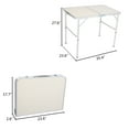 thumbnail image 4 of Aluminum Folding Table, Outdoor Folding Table Suitable for Outdoor Trips and Picnics, Hospitality, Barbecue, Easy to Carry and Storage, White, 4 of 9