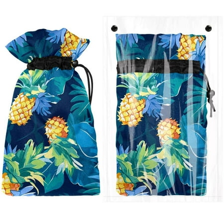 

Josid Colored Pineapple Reusable Outdoor Faucet Insulation Covers Waterproof and Freeze-Resistant Spigot Protector Bags 2 Pack 11 x 6.9