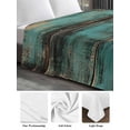 thumbnail image 6 of Teal Brown Wood Print King Size Flat Sheet, Wrinkleproof & Fadeproof Cooling Flat Bed Sheet Only, Farmhouse Vintage Plank Breathable Soft Bedding Top Sheets 105 x 98 Inches, 6 of 8
