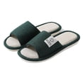 thumbnail image 1 of Zapatillas de casa para mujer, de verano, para interior, antideslizantes, para cuatro estaciones, universales, para hombre, de primavera y otoño, de lino y algodón, 1 of 6