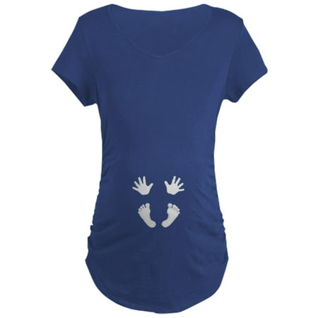 

CafePress - Baby Hands And Feet Maternity 5 - Maternity Dark T-Shirt