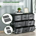 thumbnail image 2 of Resenkos Dresser, Chest Organizer Unit,8-Drawer Dresser, 3-Tier Fabric Chest Of Drawers, Storage Tower Organizer Unit, Dark Gray, 2 of 8