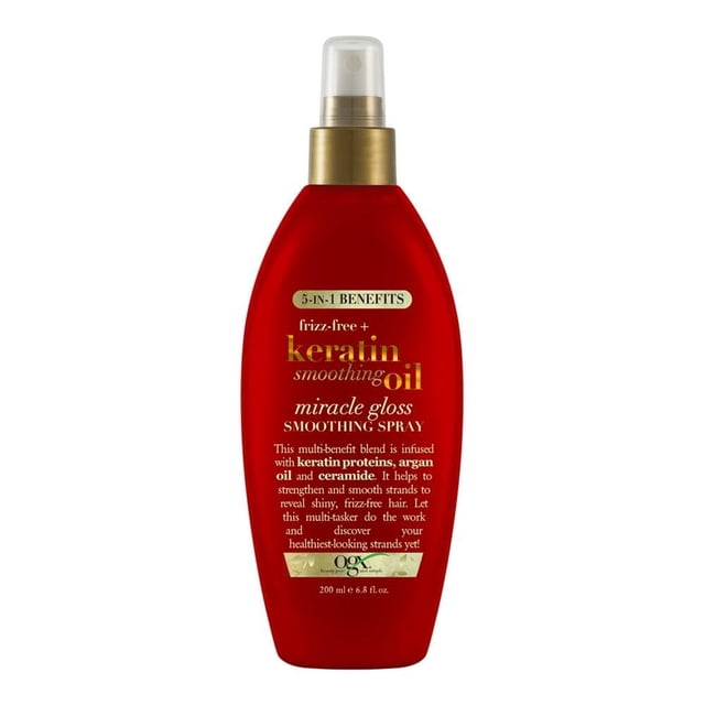 Spray Ogx keratin oil fortificante y suavizante 200 ml