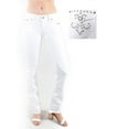 thumbnail image 3 of LA Idol Women's Rhinestone Mid Rise Bootcut Stretchy Denim Jeans Pants ( La Idol Bootcut White 5168BT ), 3 of 7